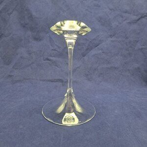 Kosta Boda Fanfare Clear Glass Single Light Candlestick Holder 7 inch